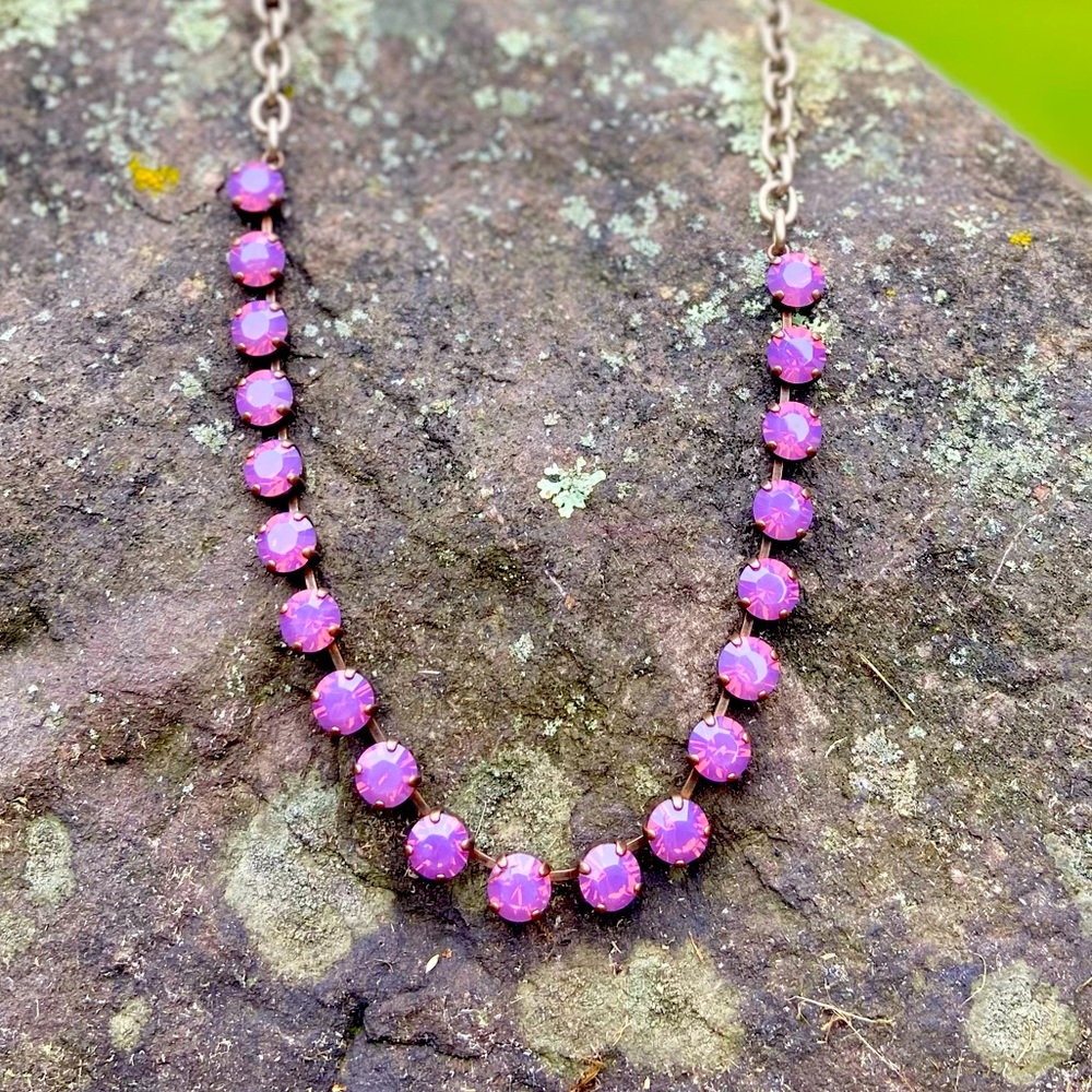 Sabika Purple Stone Necklace